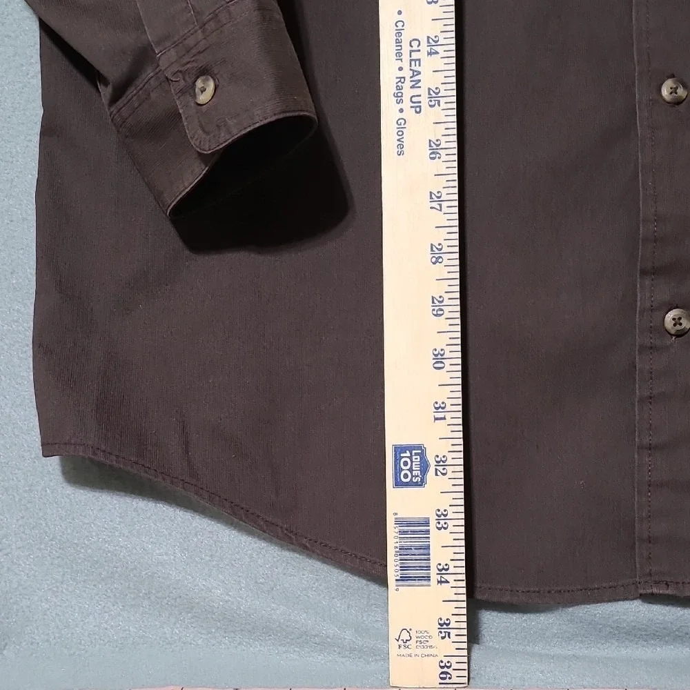 MAGELLAN Men's Dark Brown Long‎ Sleeve Button Up Shirt - Size 2XL